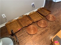 LOT OF SERVING TRAYS AND MISC