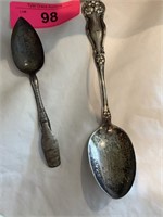 2PC ANTIQUE ADVERTISING SPOONS WELCHES BUGGIES