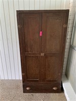 VTG THIN PROFILE ARMOIRE CABINET W DRAWER