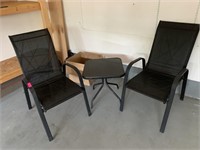 2PC PATIO CHAIRS W END TABLE