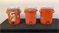 (3) Rubbermaid 5 Gallon Coolers