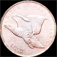 1857 Flying Eagle Cent GEM BU