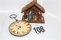 (1) Small Nativity Scene/(1) Clock (U232)