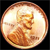 1921 Lincoln Wheat Penny CHOICE BU RED