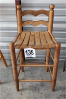 Rustic Ladder Back Bar Chair (U234)