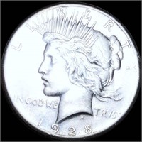 1928 Silver Peace Dollar LIGHTLY CIRCULATED