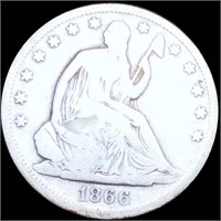 1866-S Seated Half Dollar NICELY CIRCULATED
