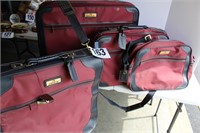 Jordache - (4) pc Luggage Set - Burgundy & Black
