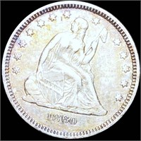 1860-O Seated Liberty Quarter CLOSELY UNC