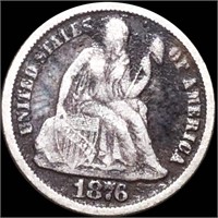 1876-CC Seated Liberty Dime NICELY CIRCULATED