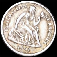 1861 Seated Liberty Dime NEARLY UNCIRCULATED