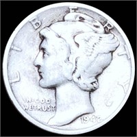 1942/1 Mercury Silver Dime LIGHTLY CIRCULATED