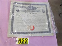 1910 Pittsburgh Public Schools Diploma