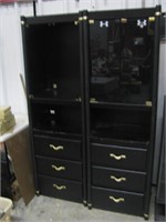 SET OF TWO BLACK STORAGE CABINETS