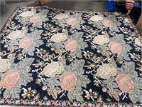 Indian Rug Handmade Kashmir India Cabbage Roses