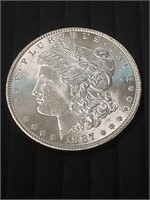 USA Silver Morgan Dollar 1887  AUNC
