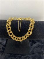 Mid Century 14K Gold Charm Style Bracelet