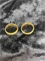 2 Wedding Rings &1Broken scrap Bracelet,14k gold
