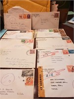 Cuba 10 Envelopes Mailed to USA 21 stamps 1940s