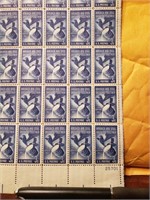 USA sheet of 25 mint stamps 3cents 1957 Scott 1957
