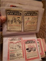 More than 50 vintage Coupons with album