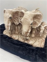 Vintage Elephant Herd  Sculpted Candle