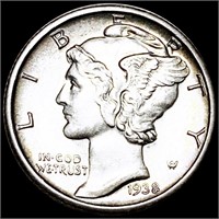 1938-S Mercury Silver Dime UNCIRCULATED