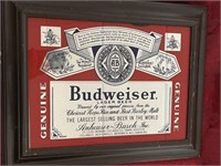 BUDWEISER MIRROR FRAMED