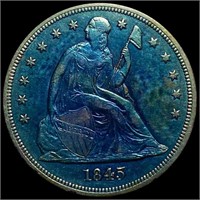 1845 Seated Liberty Dollar CLOSELY UNC