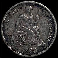 1889 Seated Liberty Dime LIGHTLY CIRCULATED