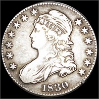 1830 Capped Bust Half Dollar LIGHTLY CIRCULATED