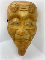 Japanese Wood Carving Noh Kagura Mask Okina