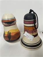 Desert Style Ceramic Bell And Jar