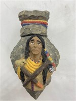 Vintage Box Pottery Sitting Bull Indian American