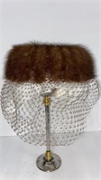 Vintage Mink Ladies Pill Box Hat