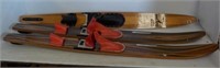 (3) Wooden Vintage Water Skis.