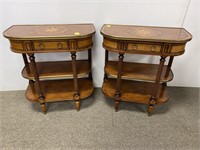 Theodore Alexander  inlaid serving tables