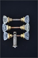 3 pcs Antique Glass Door Entry Handles