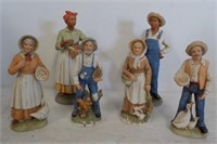 Vintage Collectable HOMCO 8" Figurines.