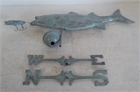 Copper Fish Weather Vane Dimensions in Pictures.