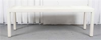 Modern White Ostrich Print Console Table