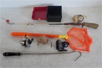 Various Fishing Rat Lure, Minnow Net, Rod and