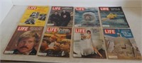 (8) Vintage Life Magazines 1960's- 70's.
