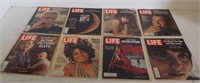 (8) Vintage Life Magazines 1960's-70's.