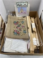 Lot of needlepoint supplies