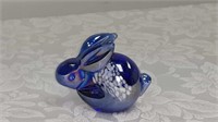 Iridescent rabbit paperweight 3.5 in by 2.5 in
