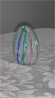 Art glass paperweight 2.5 in by 2.75 in