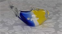 Fish art glass paperweight possibly a dolphin