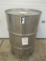 55 Gallon Stainless Steel Barrel w/ Drum Dolly