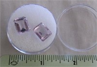 Set of Very Nice Amethyst Rec Cut Gems